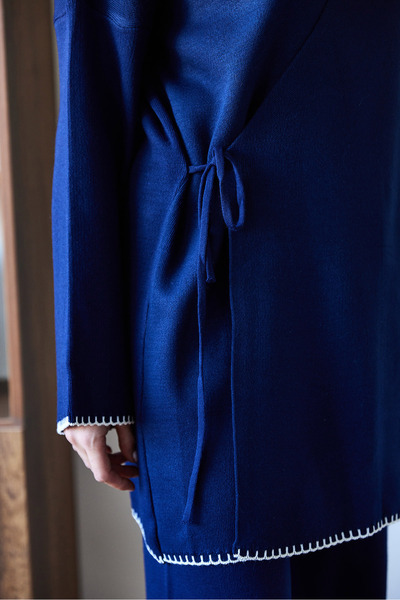 Bianco Lucci Women's Embroidered Sides Knitwear Bottom Top Suit 8034 60351159