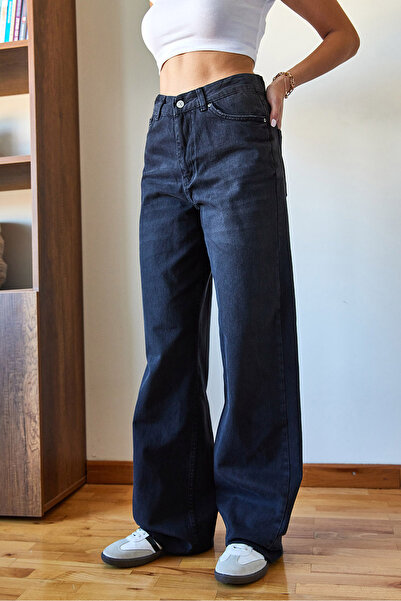 Bianco Lucci Women's Laser Cut Denim Trousers 486 60351103