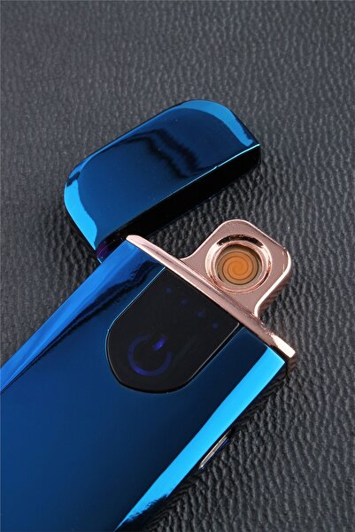 Silvio Monetti Ice Kaplamalı Şarjlı Dokunmatik Çakmak Mavi - Smcx709br3