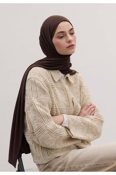 Fresh Bitter Brown Bamboo Combed Shawl