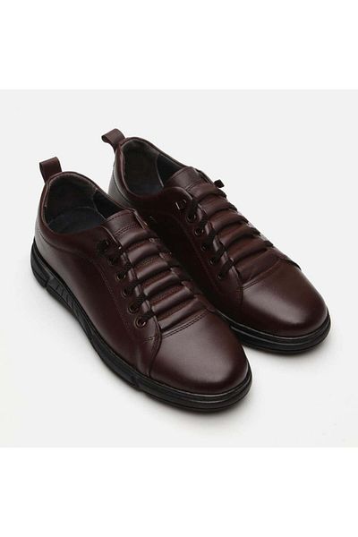 Yaya by Hotiç Braune Herren-Sportschuhe aus echtem Leder