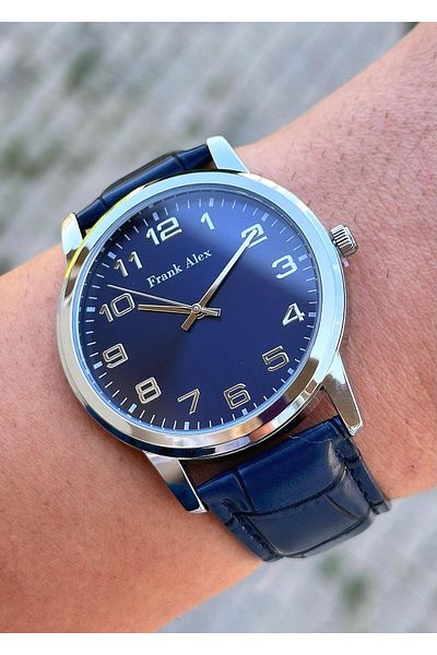 Frank Alex Men's Leather Cord Wristwatch
