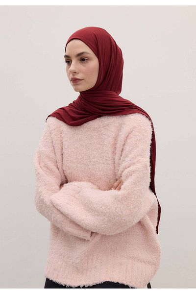Fresh Bamboo Combed Shawl - Burgundy
