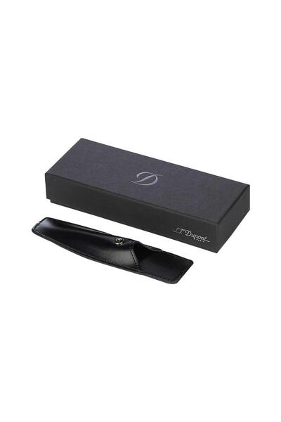 S.T. Dupont Black Leather Pencil Case 180016