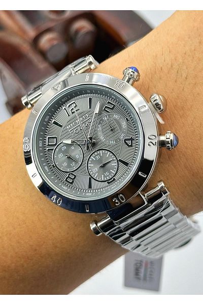 MICHAEL TOMMY 5 Atm Waterproof Steel Case Leather Cord Men's Wristwatch