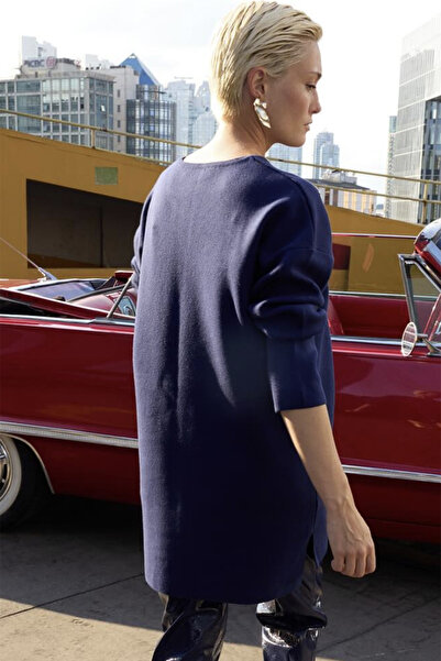 Missemramiss Flower Triko Kazak Tunik 4583 Lacivert