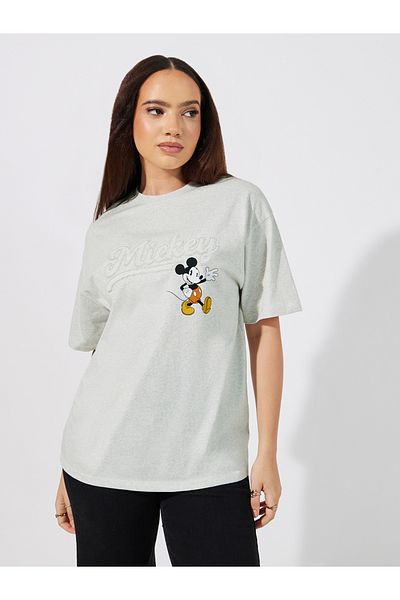 Styli Mickey Mouse Graphic Print Oversized T-Shirt