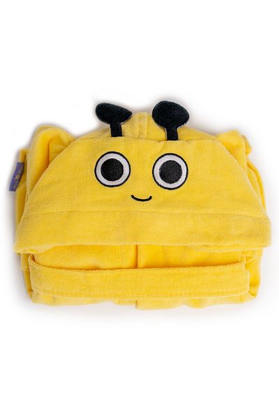 Milk & Moo رداء حمام مخملي بغطاء رأس من Milk&Moo Buzzy Bee