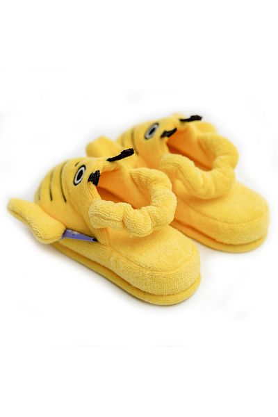 Milk & Moo Milk&moo Buzzy Bee Toddler Kids Slippers, %100 Cotton,for House,bath, Indoor Use