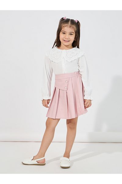 Styli Schiffli Collar Textured Shirt