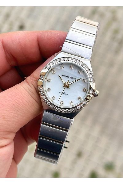 Michael Fellini Waterproof Steel Case Steel Cord Women's Wristwatch
