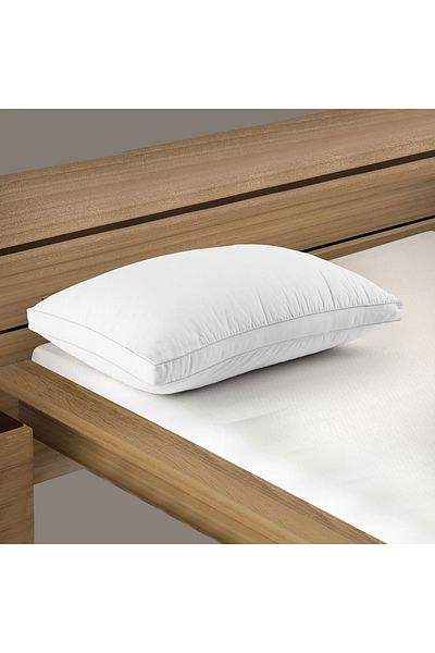 In House Microfiber Hotel Pillow With Double White Line, 90x50 Cm