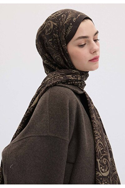 Fresh FREESIA DESEN ŞAL KAKAO