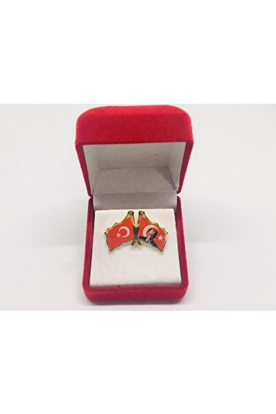 Ö ÖZMERT ASKERİ MALZEME Atatürk Ve Türk Bayrağı Yaka Rozeti