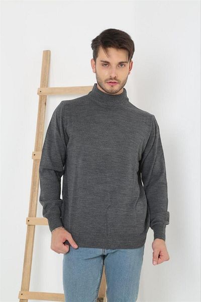 AXXAN Smoke Colored Women's Knitwear Sweater - Half Turtleneck