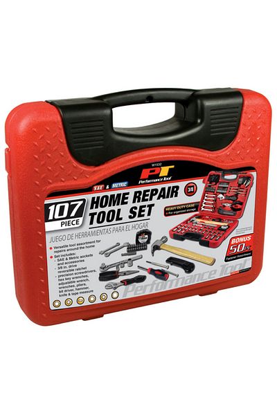 Performance Tool 107-Piece Heavy Duty Home and Auto Tool Set W1532
