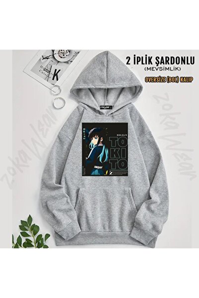 ZOKAWEAR Муїчіро Токіто Demon Slayer Світшот з капюшоном та принтом (2 нитки)