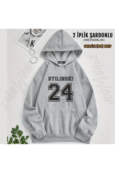 ZOKAWEAR Stiles Stilinski Dizi Teen Wolf Baskılı Kapüşonlu Oversize Sweatshir...
