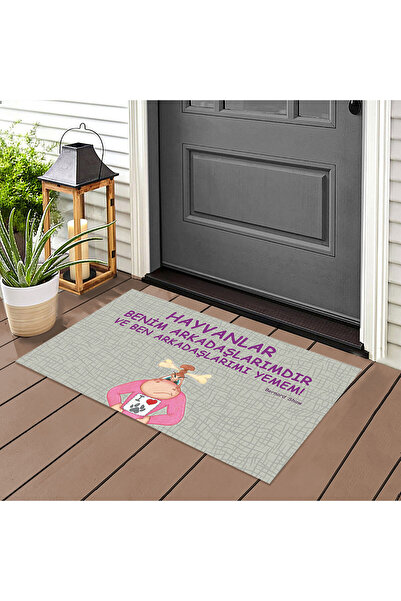 LoveBugT Dostlarımı Seven Gelsin ! Kapı Önü Paspas LoveBug-T