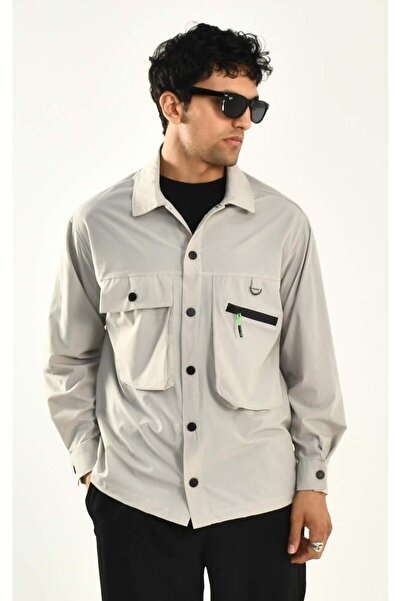 DAVID&GERENZO Gray Parachute Seasonal Jacket