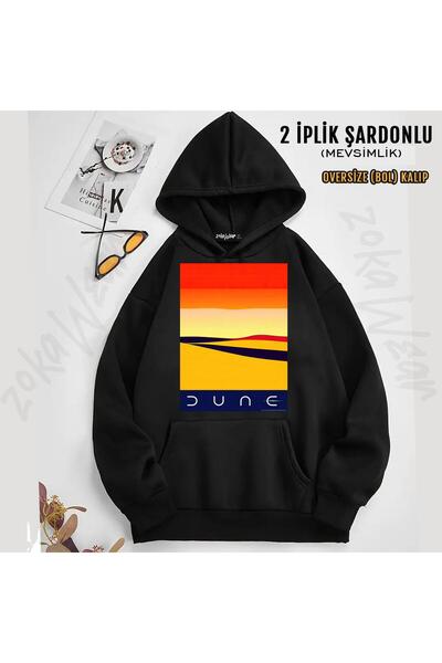 ZOKAWEAR Hanorac cu glugă cu imprimeu Dune Visions Of Arrakis (2 fire)