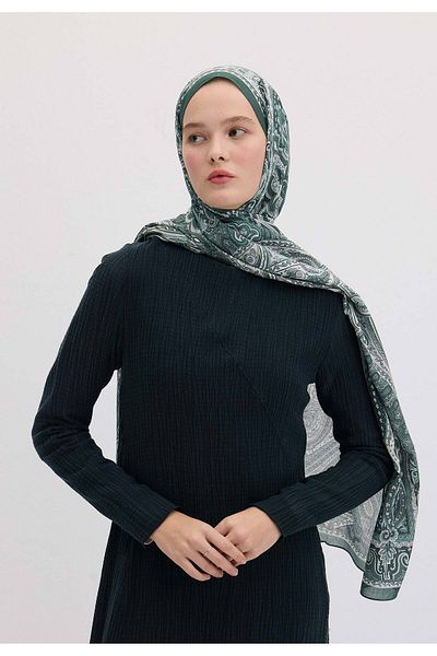 Fresh Ethnic Σάλι με φλοράλ σχέδιο με αφρό θάλασσας