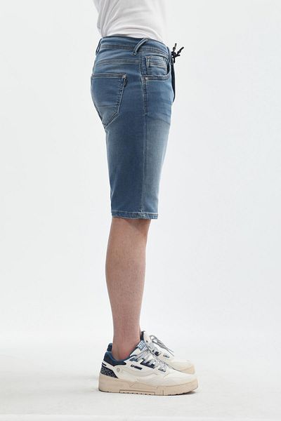 BANNY JEANS Ανδρικό τζιν σορτς - Lycra και Lace Up
