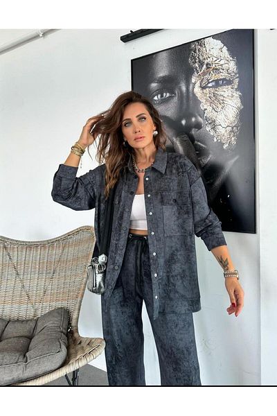EGZOTİK ASORTİK Washable Shirt Trousers Set
