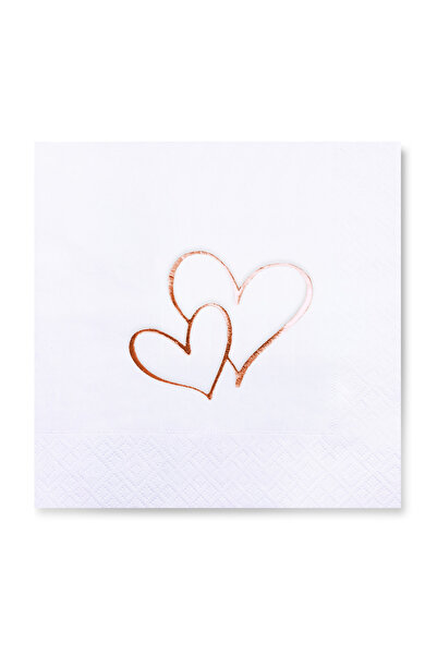 Story منديل ورقي منقوش على شكل قلب وردي مقاس 33 × 33 سم مكون من 16 منديلًا ور...