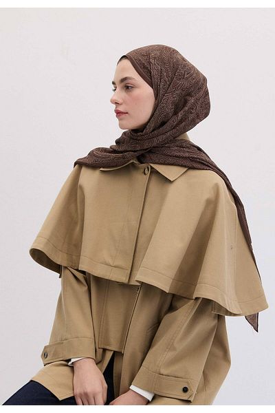Fresh Reinia Patterned Shawl - Chocolate