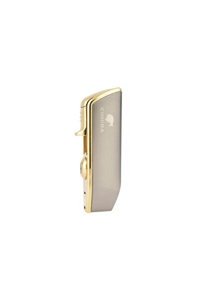 COHİBA Cohiba Gunmetal Üç Torch Çakmak Ve Bodega Premium Gazli Bütan Gaz 100ml Seti