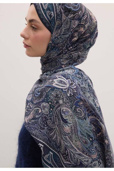 Fresh Blue Shawl - Amora Pattern