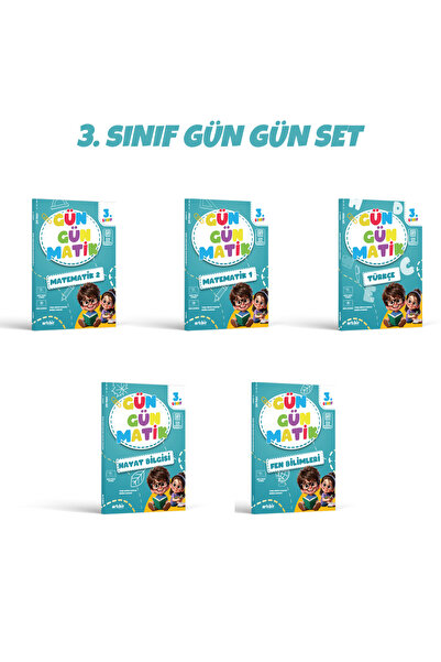Artıbir Yayınları 3 Sınıf Gün Gün Etkinlikli Yeni Nesil Soru Bankası 5 Li Set...