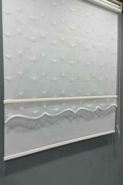 Yıldız stor Çift Mekanizmalı Tül Stor Perde