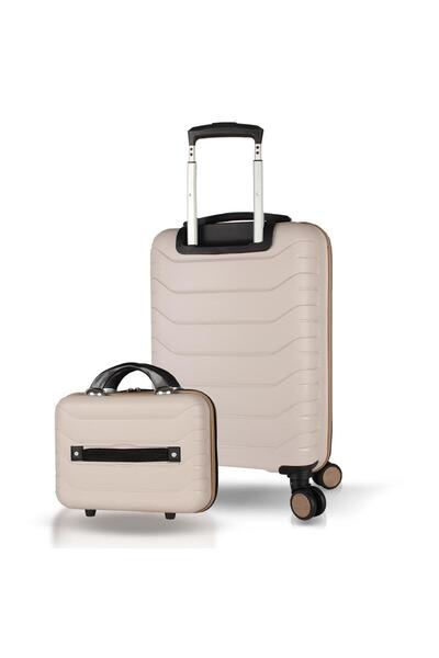 My Valice Solid PP Polipropilen Kırılmaz Makyaj ve Kabin Boy Krem 2'li Valiz Seti