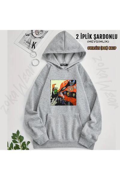 ZOKAWEAR Buckethead Custom Printed Hooded Oversize Sweatshirt (2 Thread)