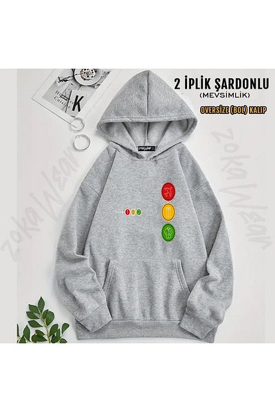 ZOKAWEAR Hanorac supradimensionat cu glugă cu imprimeu Blink 182 (2 fire)