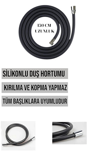 CocoVia Yeni Nesil Pvc Duş Hortumu 150 Cm Esnek Ve Patlamaya Dayanıklı - 1. K...