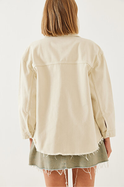 Bianco Lucci Γυναικεία φιλοταλική φούστα με φούντα Gabardine πουκάμισο 4438 60351147