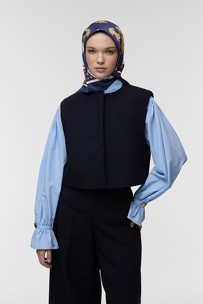 Qef Ejona Patterned Twill Silk Scarf