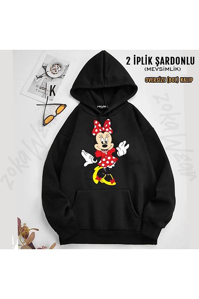 ZOKAWEAR Mickey Mouse Mickey Mouse V2 Printed Hooded Sweatshirt (2 Thread)