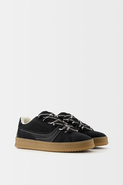 Bershka XL Lace-Up Skater Sneakers