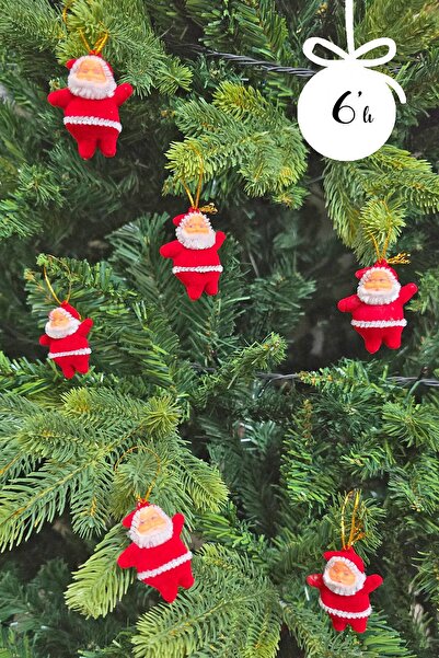 PEKSHOP زينة شجرة عيد الميلاد نيول بابا 6 قطع 5 سم زينة شجرة عيد الميلاد سانت...