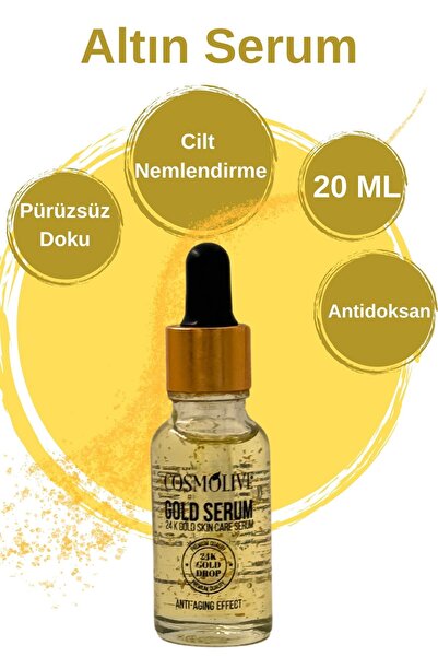 Cosmolive Cilt Bakım Serumu | 24k Altın | Yoğun Bakım | 20 ml
