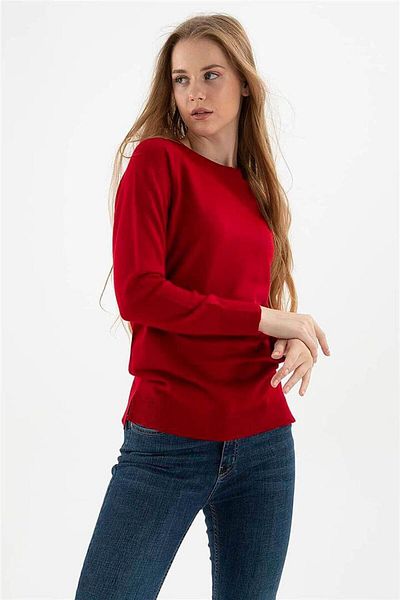 Fashion Friends Πουλόβερ με ζιβάγκο κόκκινο