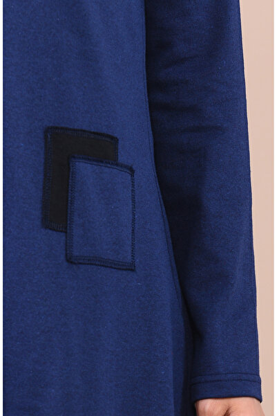 sefamerve Asimetrik Tunik 3065-09 Açık Lacivert