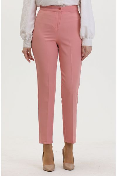 sefamerve Pantaloni cu picioare drepte somon 1153-08