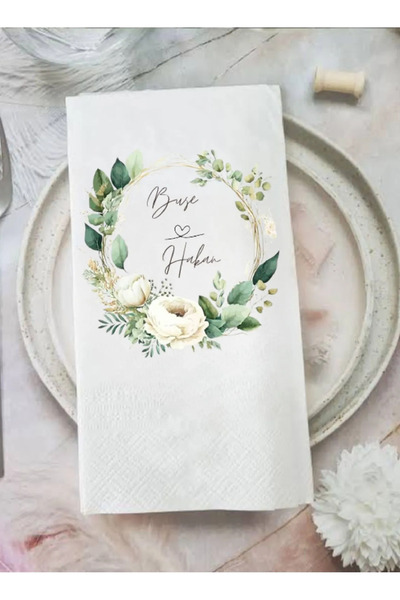 Lion Baskı ve Organizasyon Söz Nişan Düğün Temalı Baskılı Peçete 20