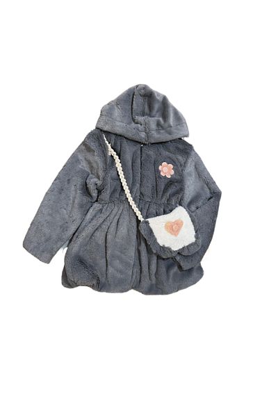 Rhythm Clothing Markampink Girl's Welsoft Detailed Plush Jacket (with Bag Gift)