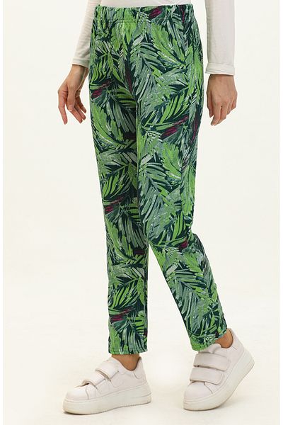 sefamerve Green Patterned Pocket Trousers 8632-01